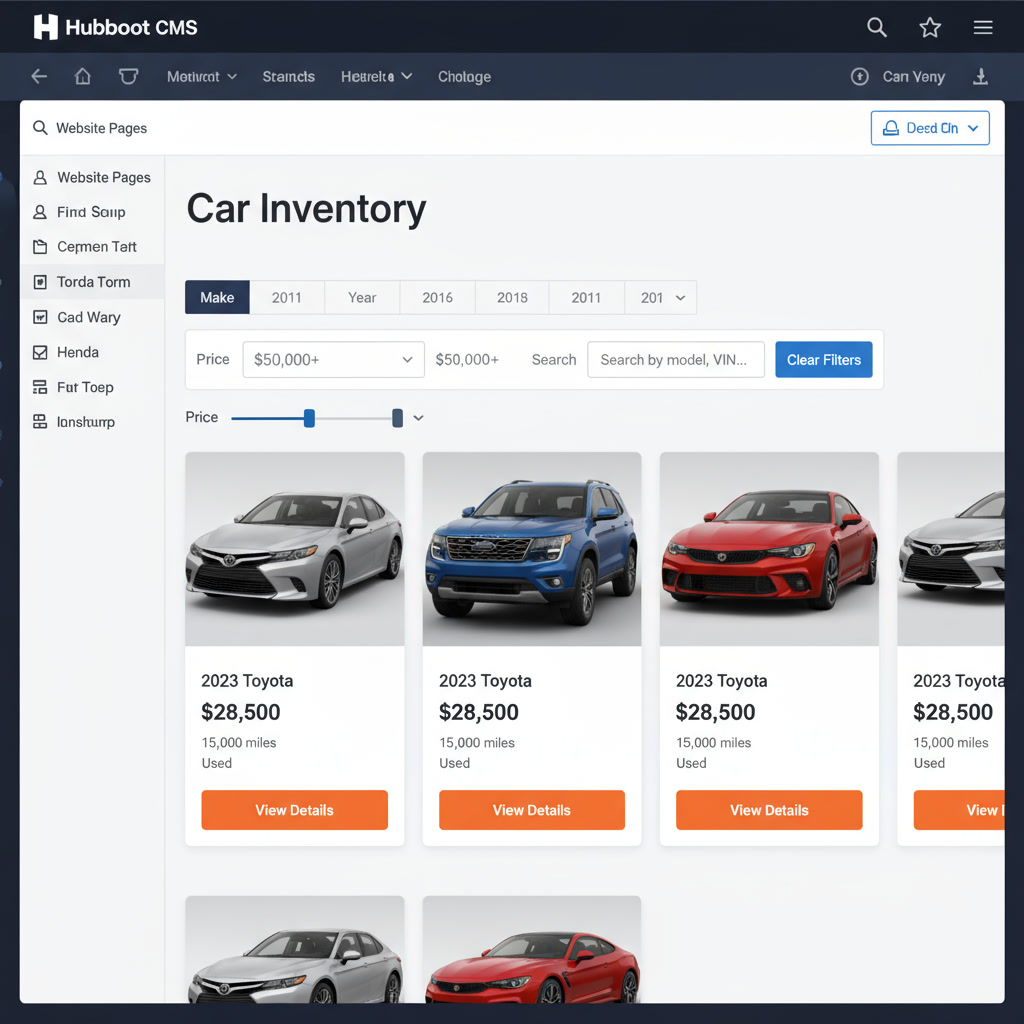 Build a Lightning-Fast, Filterable Car Inventory Page in HubSpot CMS
