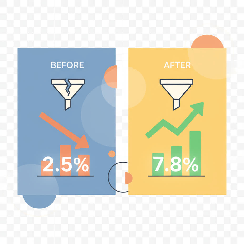 Before and After Conversion Rate Comparison